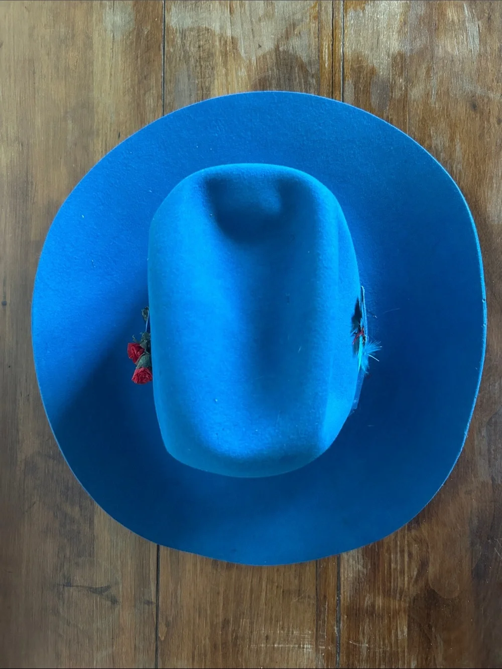 Vintage Eddy Bros. Wool Cowboy Hat - Ladies Long Size 7 - Bright Blue